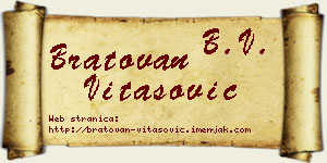 Bratovan Vitasović vizit kartica
